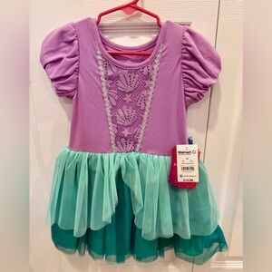 Purple and Teal Dress with Lace Detail